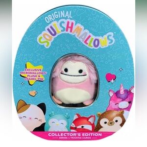 Squishmallows Official Kellytoy Collector's Tin Set (Brina The Bigfoot)